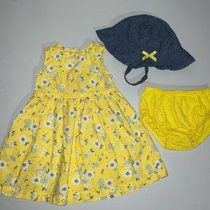 Dress and sun hat
